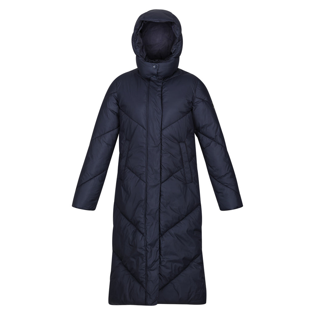 Regatta Women Longley Coat Longline Insulated Padded Jacket Navy