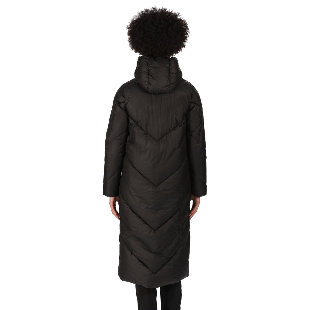 Regatta Women Longley Coat Longline Insulated Padded Jacket Black