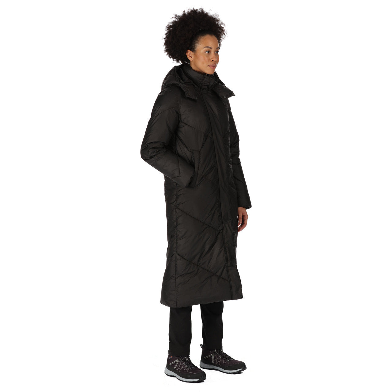 Regatta Women Longley Coat Longline Insulated Padded Jacket Black