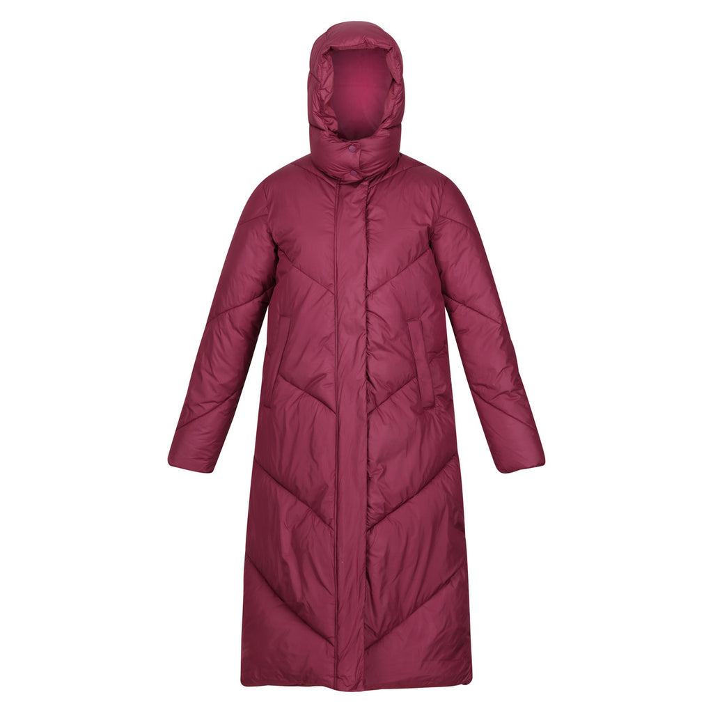 Regatta Women Longley Coat Longline Insulated Padded Jacket Amaranth Haze