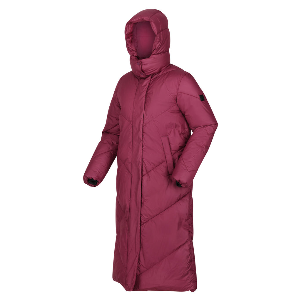 Regatta Women Longley Coat Longline Insulated Padded Jacket Amaranth Haze