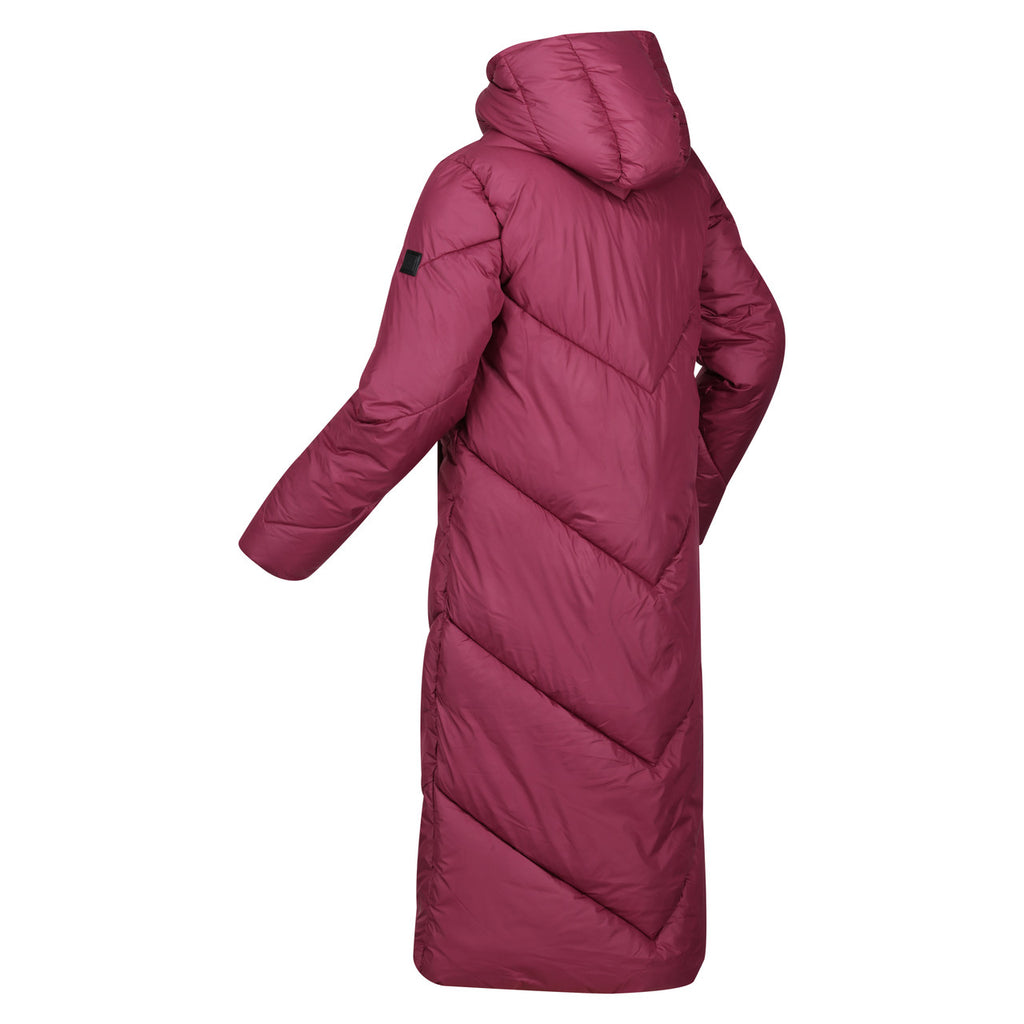 Regatta Women Longley Coat Longline Insulated Padded Jacket Amaranth Haze