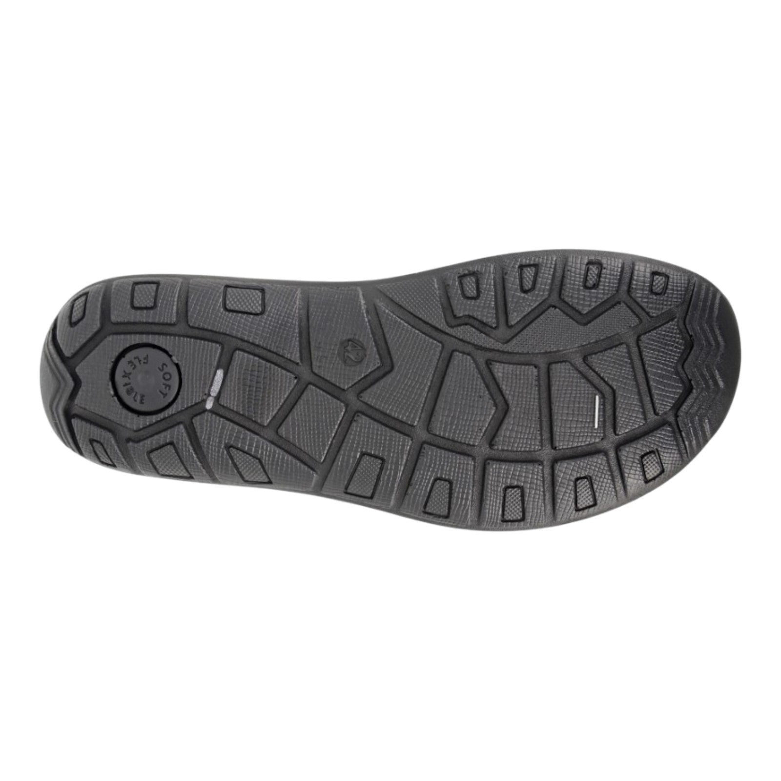 Roamers Men’s Leather Crossover Mule Sandals Black