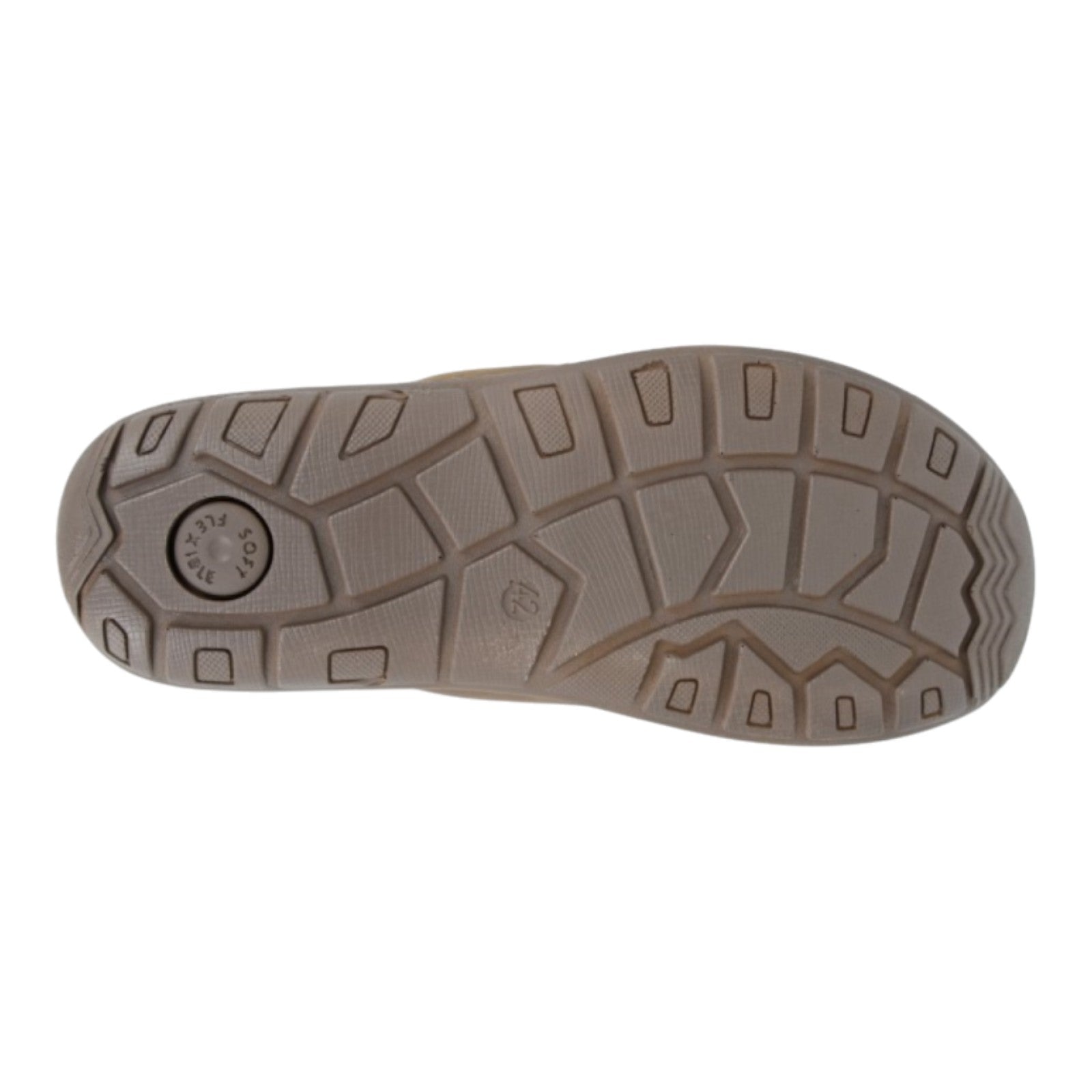 Roamers Men’s Leather Crossover Mule Sandals Brown