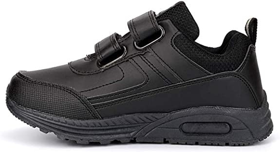 DEK Kids Casual Strap Up School Air Trainers Black