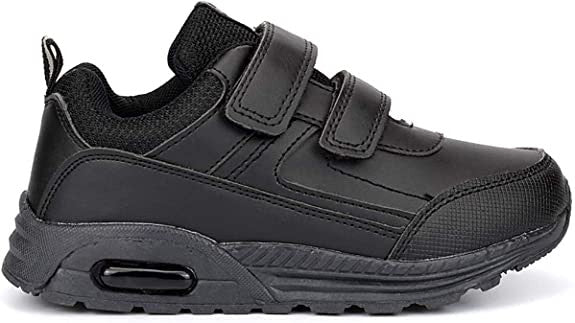 DEK Kids Casual Strap Up School Air Trainers Black