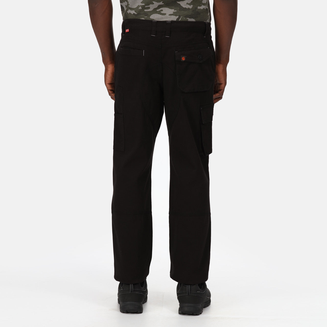 Regatta Mens Professional Scandal Stretch Work Combat Multi Zip Trousers Black