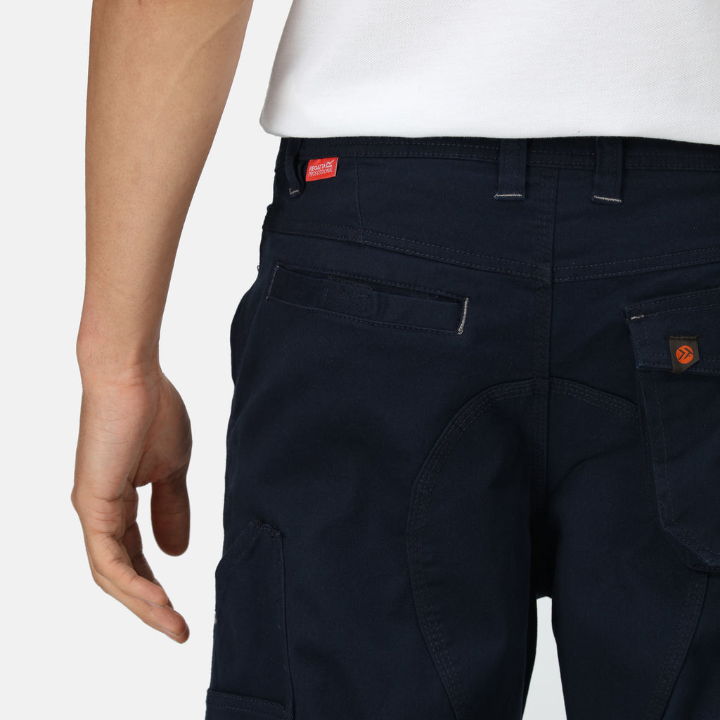 Regatta Mens Professional Scandal Stretch Work Combat Multi Zip Trousers Navy