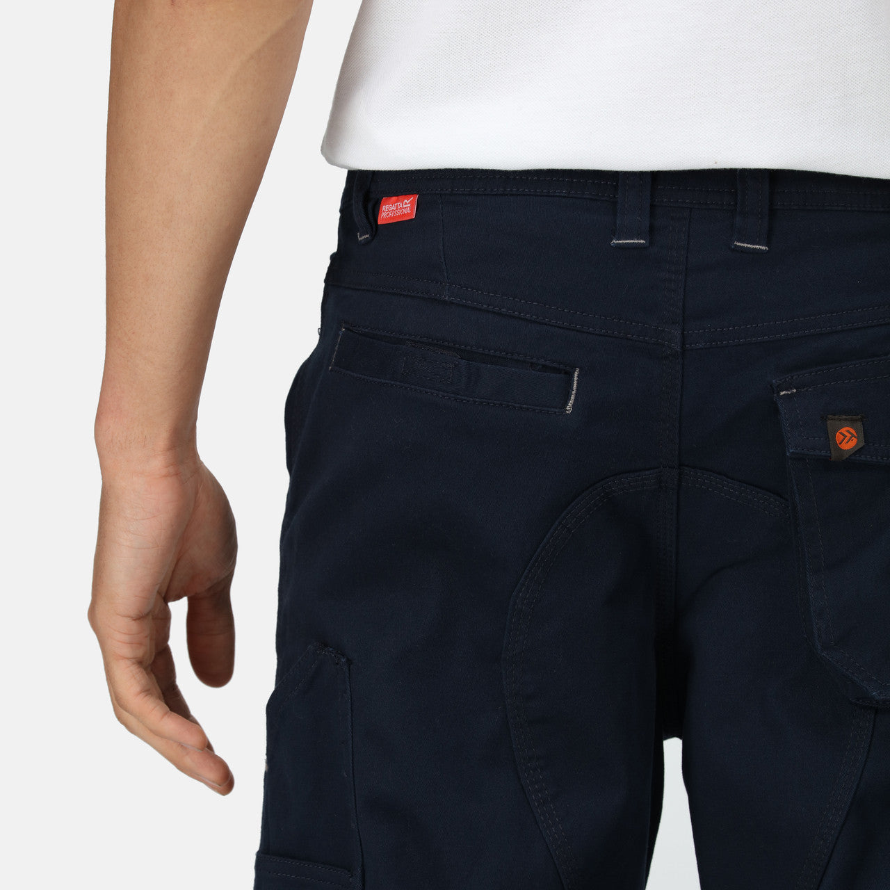 Regatta Mens Professional Scandal Stretch Work Combat Multi Zip Trousers Navy