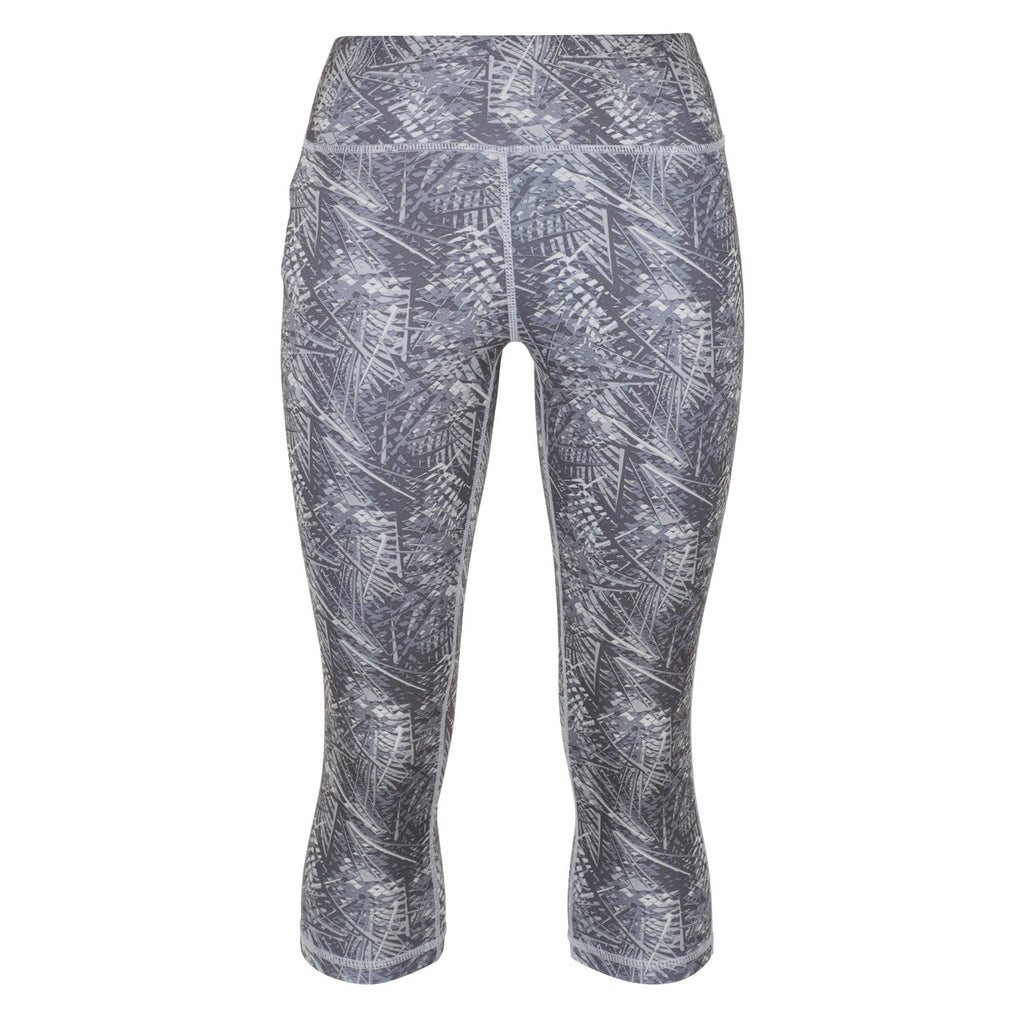 Regatta Pincha Womens 3/4 Leggings Sport Wear High Waist Rock Grey