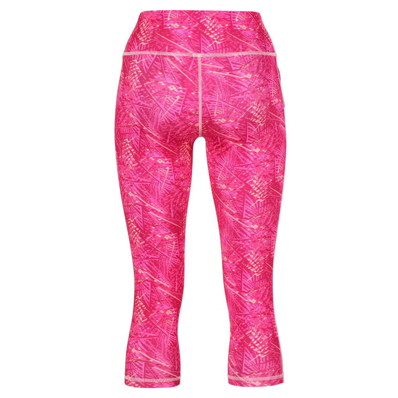 Regatta Pincha Womens 3/4 Leggings Sport Wear High Waist Hot Pink Print