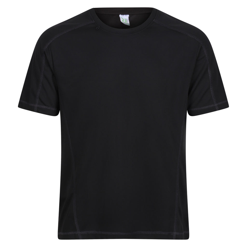 Regatta Mens Breathable Wicking T Shirt Cool Dry Running Performance for Sports/Gym Black