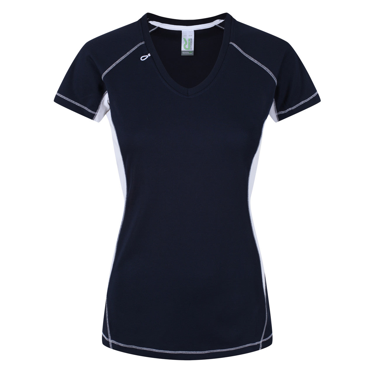 Regatta Women Breathable Wicking T Shirt Cool Dry Running Performance for Sports/Gym Navy/White