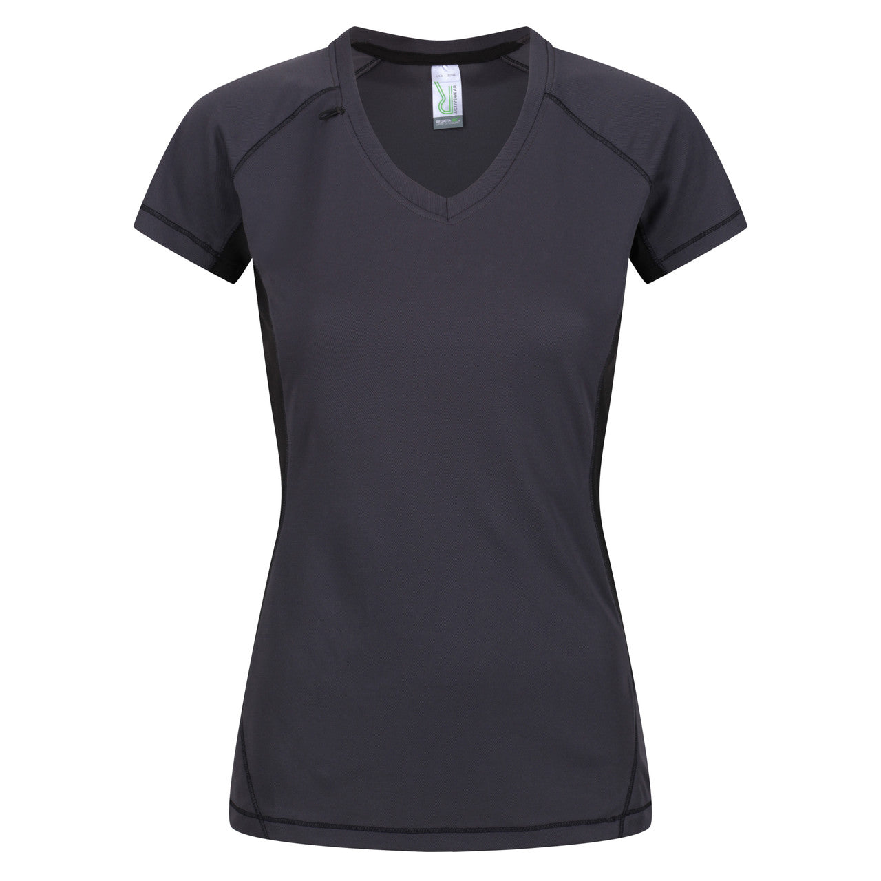Regatta Women Breathable Wicking T Shirt Cool Dry Running Performance for Sports/Gym Iron/Black