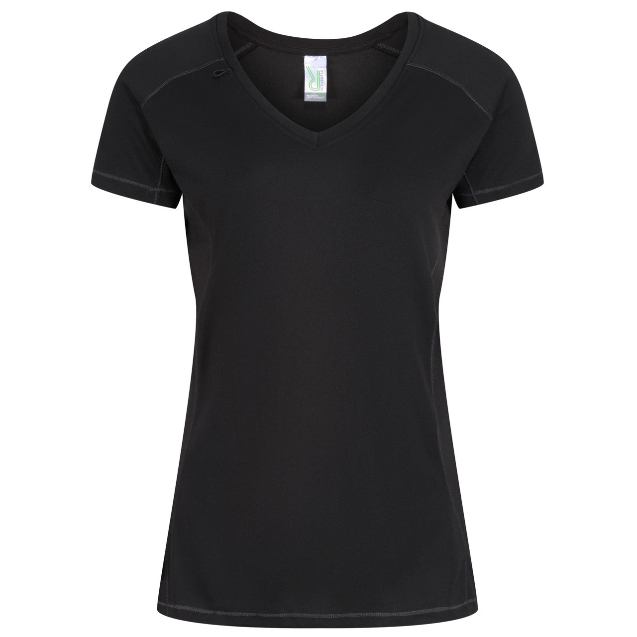 Regatta Women Breathable Wicking T Shirt Cool Dry Running Performance for Sports/Gym Black/Black