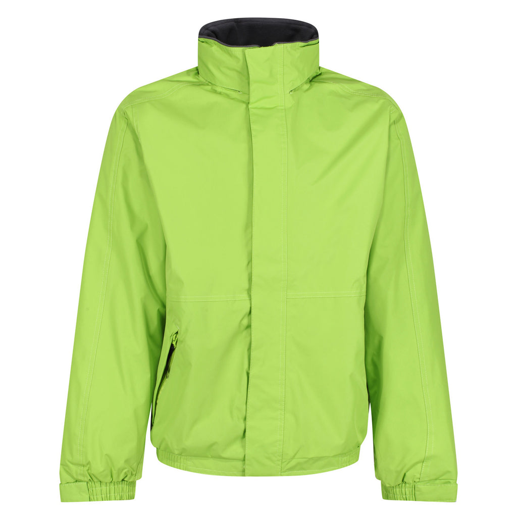 Regatta Dover Men's Fleece Lined Waterproof Bomber Jacket Key Lime/Seal Grey