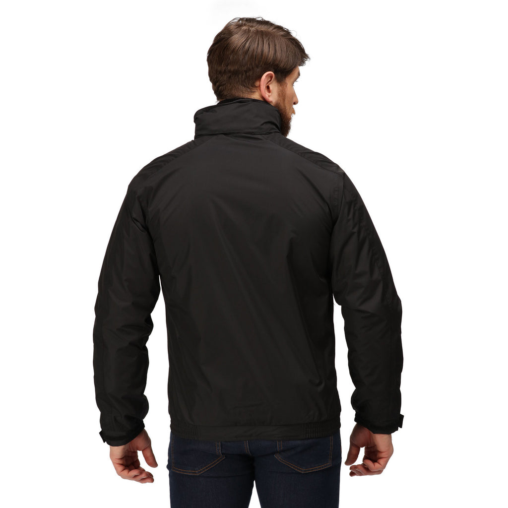 Regatta Dover Men's Fleece Lined Waterproof Bomber Jacket Black Ash