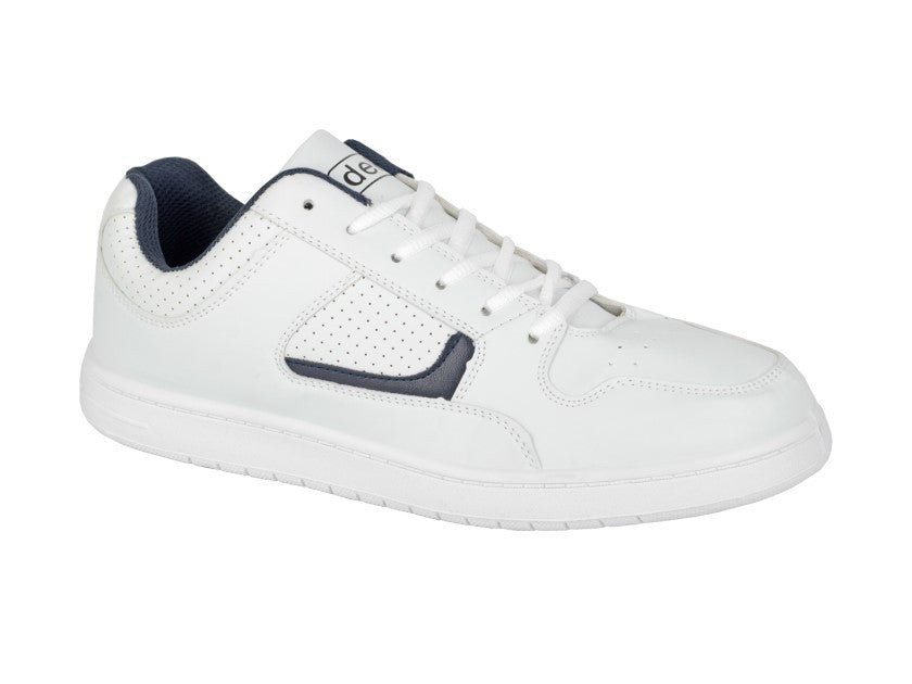 DEK Mens Lace Up Trainers White