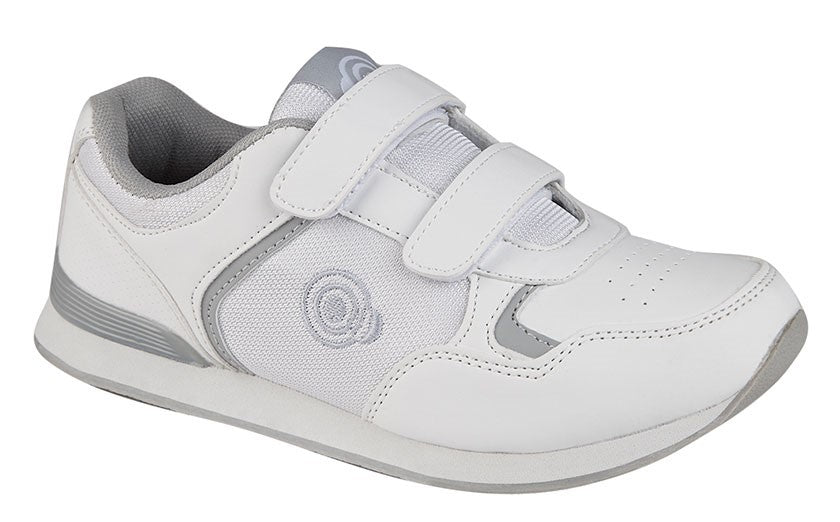 DEK Womens Touch Fastening No Tred Bowling Shoes – White