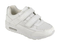 DEK Kids Casual Strap Up School Air Trainers White