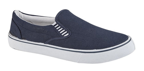 Dek Men Womens Trainers Canvas Slip On Navy Sport Comfy Canvas Shoes Size 4-13