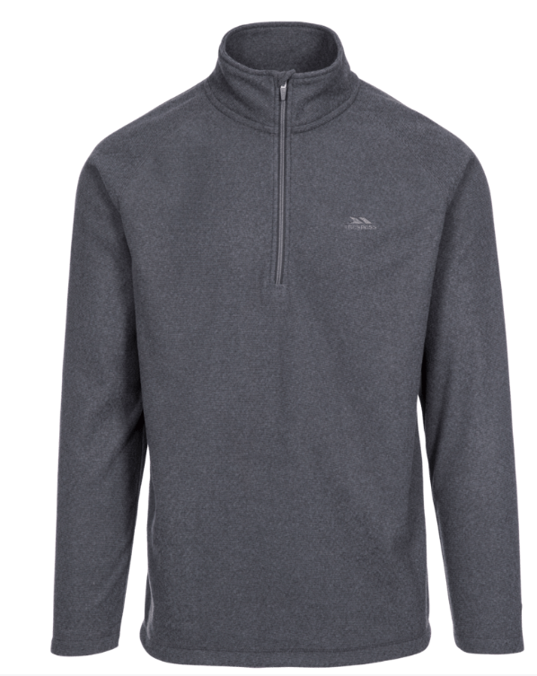 Trespass Men's Keynote Lightweight Half Zip Fleece Charcoal