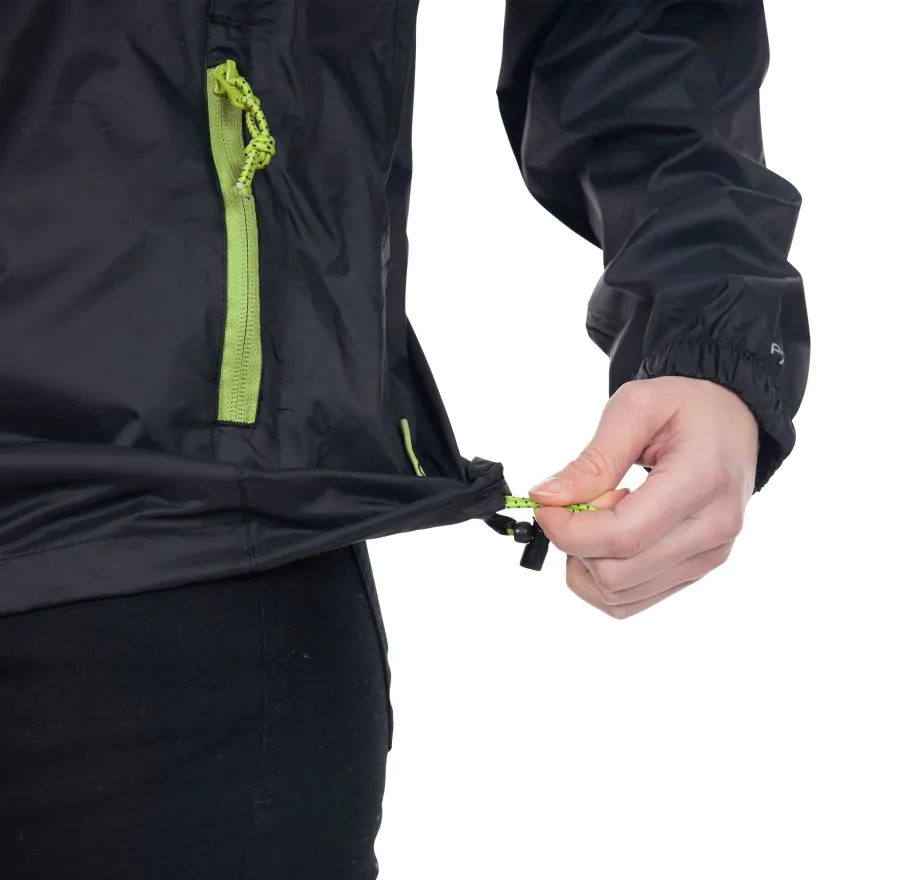 Trespass Unisex Qikpak Packable Waterproof Jacket Black