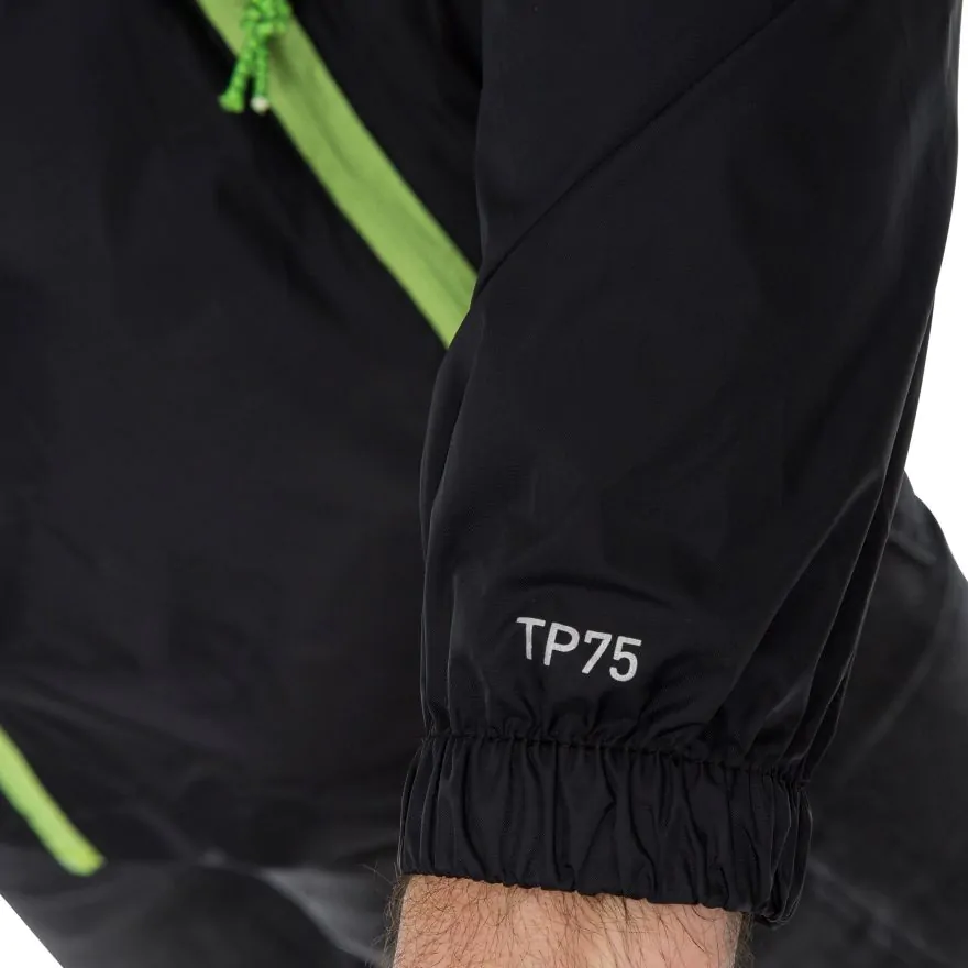 Trespass Unisex Qikpak Packable Waterproof Jacket Black