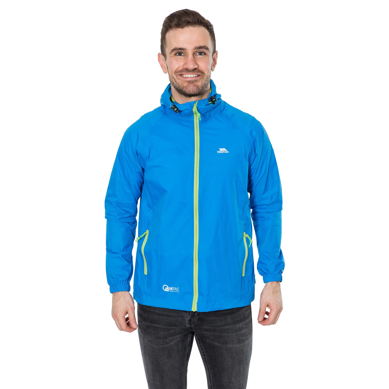 Trespass Unisex Qikpak Packable Waterproof Jacket Cobalt Blue