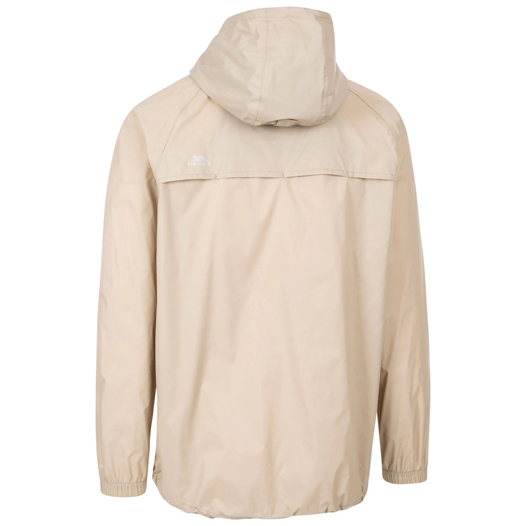 Trespass Unisex Qikpak Packable Waterproof Jacket Oat