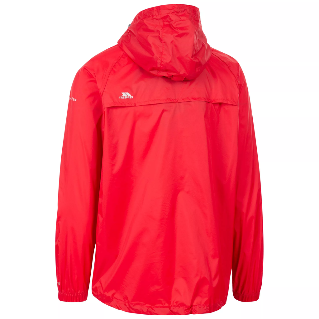 Trespass Unisex Qikpak Packable Waterproof Jacket Red