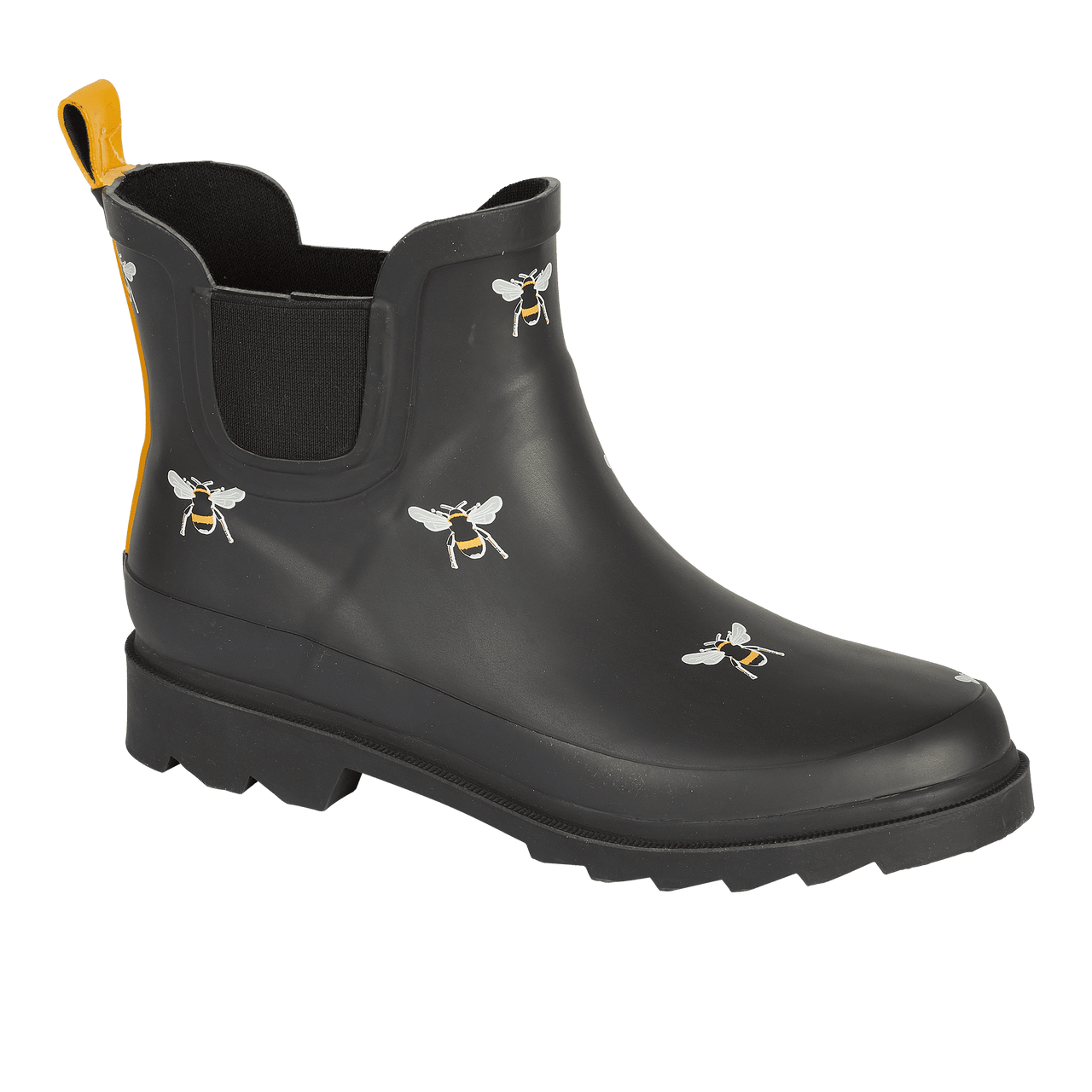 Urban Jacks Womens Wellibobs Ladies Wellingtons Festival Garden Waterproof Size Bee Black