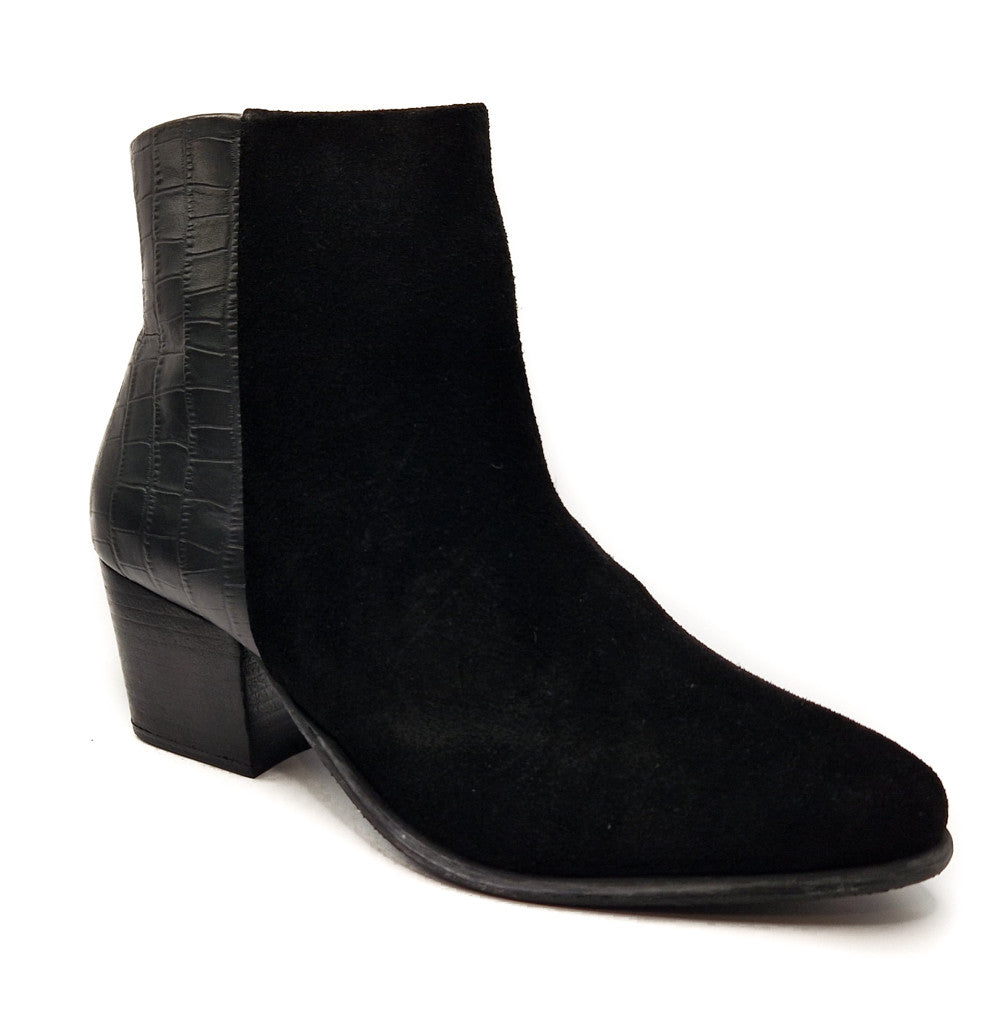 Womens Ankle Zip Up Real Leather Wide Fit Boots Heel Ladies Chelsea Shoes Size