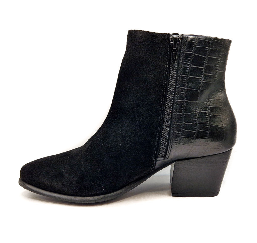 Womens Ankle Zip Up Real Leather Wide Fit Boots Heel Ladies Chelsea Shoes Size