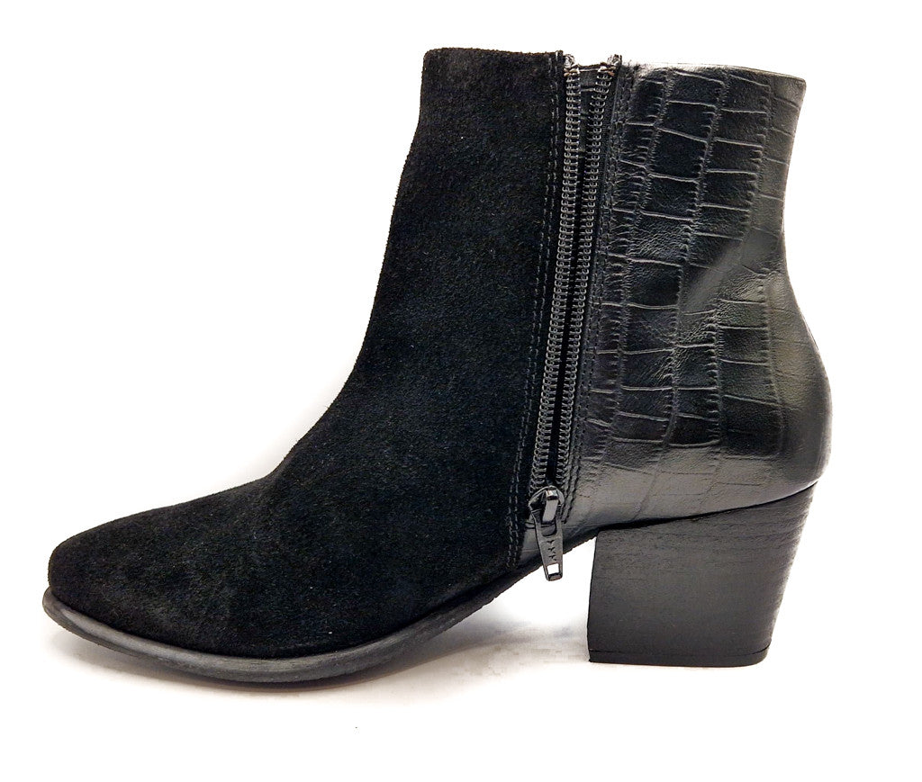 Womens Ankle Zip Up Real Leather Wide Fit Boots Heel Ladies Chelsea Shoes Size