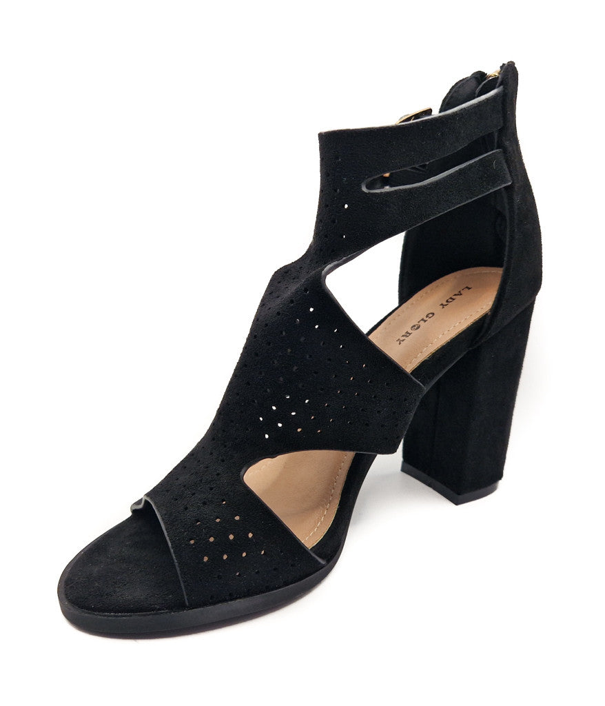 Womens Block Heeled Sandals Ladies Black Tan Ankle Strap Open Toe Shoe Size 3-8