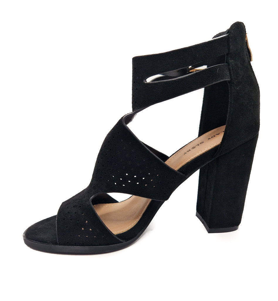 Womens Block Heeled Sandals Ladies Black Tan Ankle Strap Open Toe Shoe Size 3-8