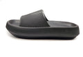 Womens Pillow Cloud Sliders Non-Slip Textured Black