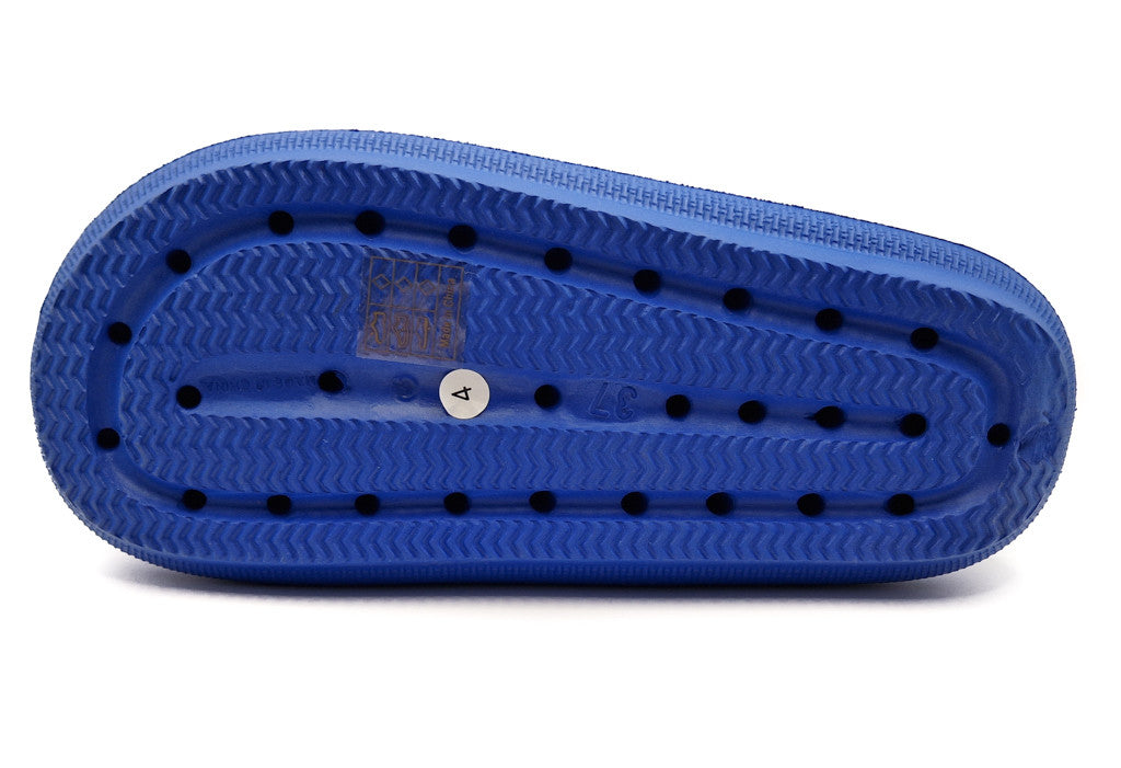 Womens Pillow Cloud Sliders Non-Slip Textured Cobalt