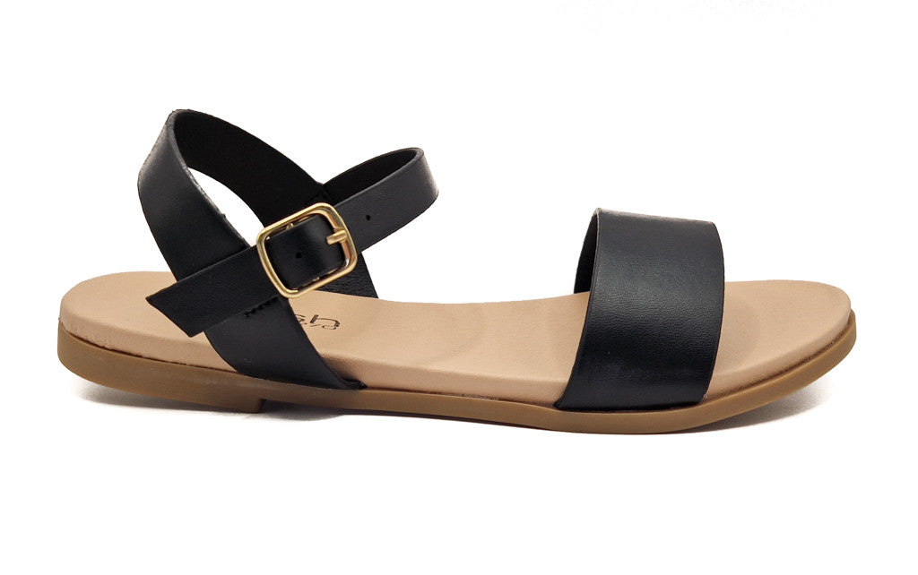 Womens Ankle Strap Summer Sandals Black