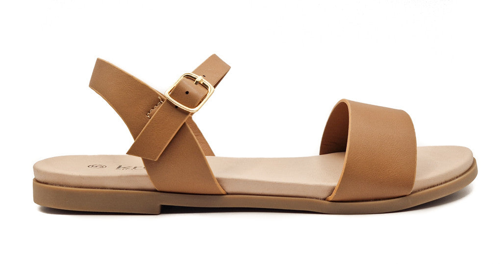 Womens Ankle Strap Summer Sandals Tan