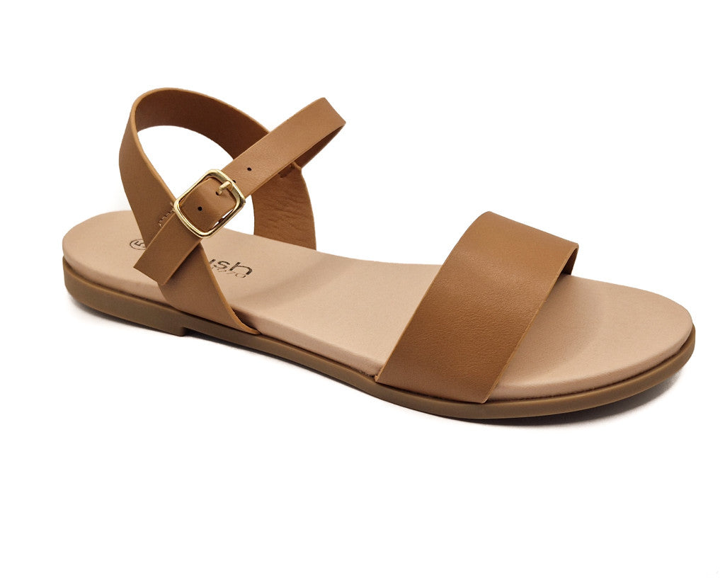 Womens Ankle Strap Summer Sandals Tan