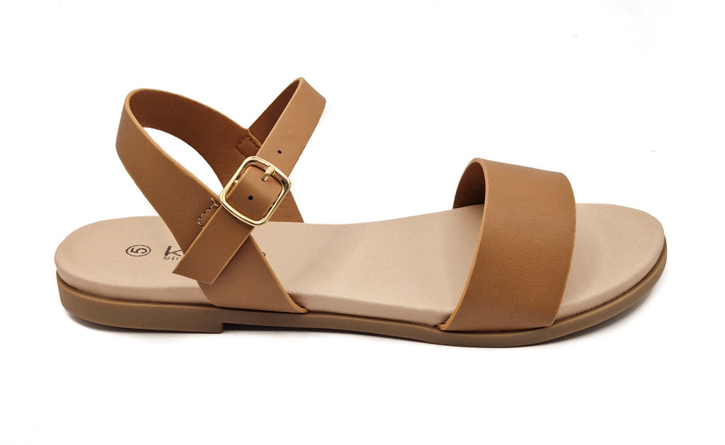 Womens Ankle Strap Summer Sandals Tan