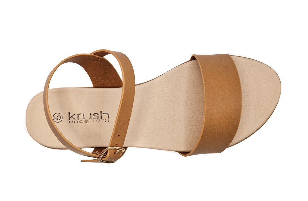 Womens Ankle Strap Summer Sandals Tan