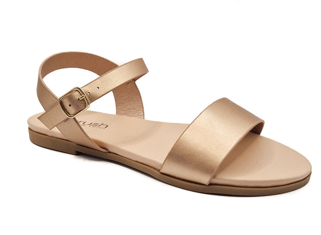 Womens Ankle Strap Summer Sandals Rose Gold