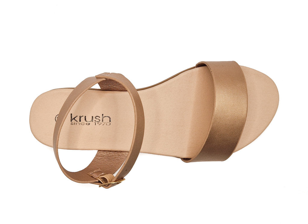 Womens Ankle Strap Summer Sandals Rose Gold