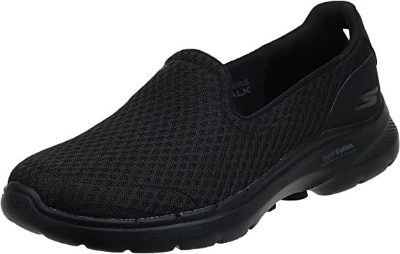 Skechers Womens GOwalk 6 Big Splash Walking Sports Wide Fit Shoes Black