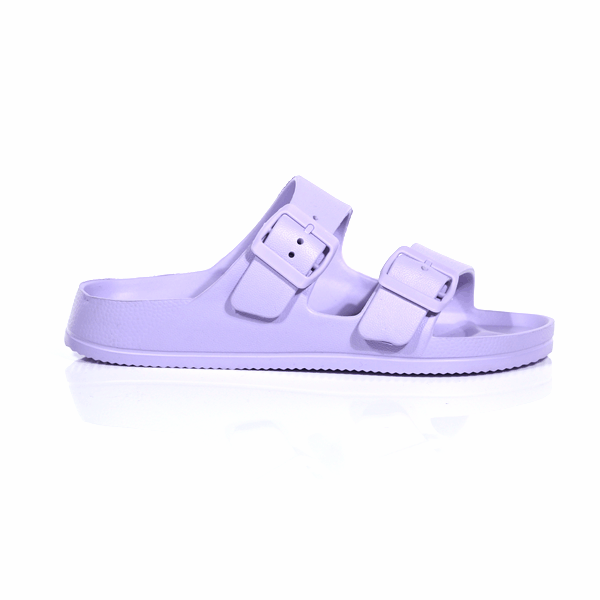 Regatta Womens Double Buckle Foot bed Flat Summer Sliders Pastel Lilac
