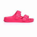 Regatta Womens Double Buckle Foot bed Flat Summer Sliders Pink Fusion