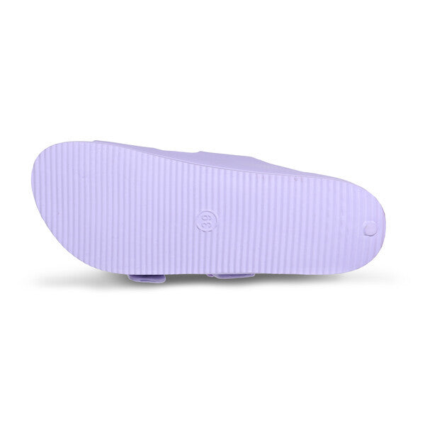 Regatta Womens Double Buckle Foot bed Flat Summer Sliders Pastel Lilac
